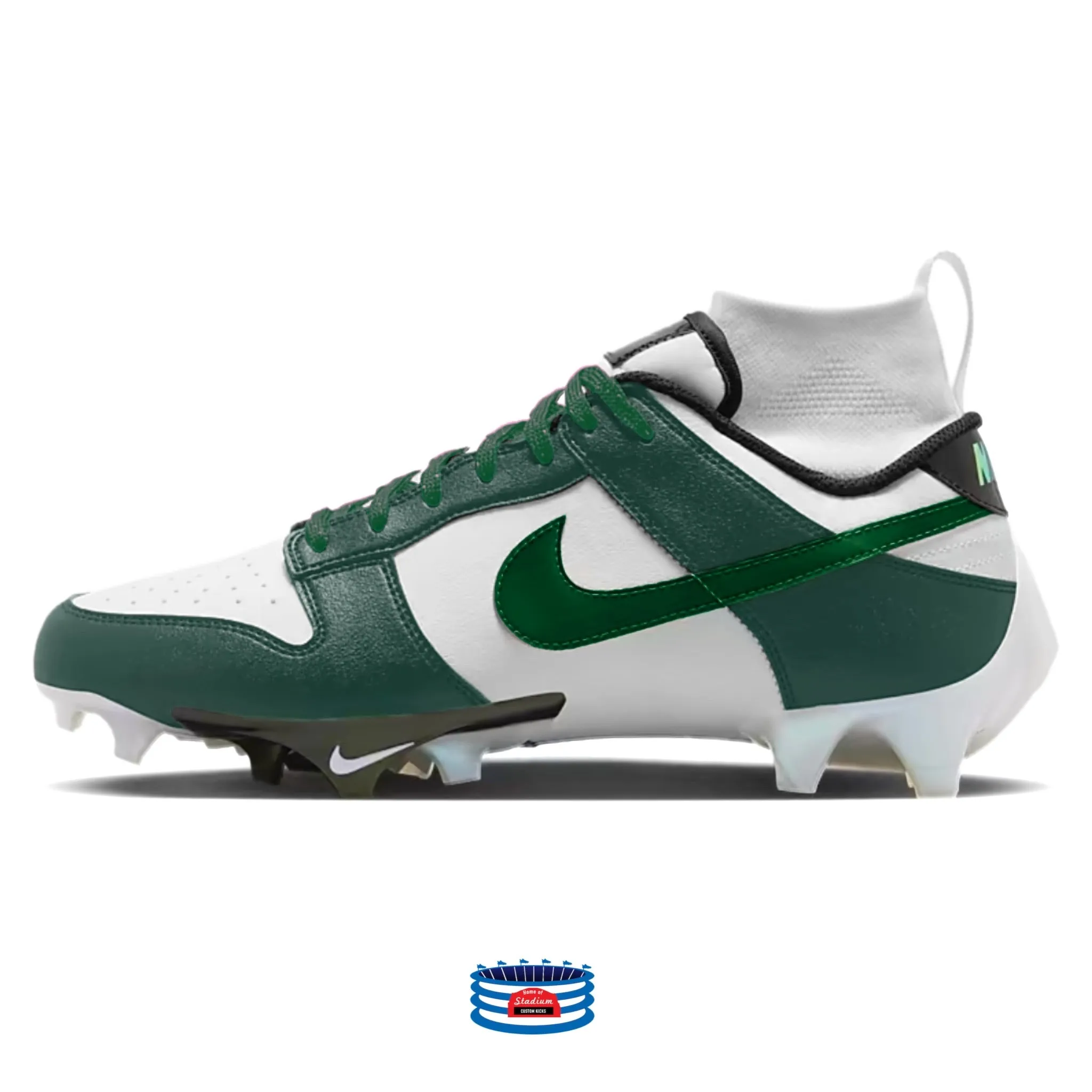 Mens Nike Vapor Edge Dunk Cleats - Forest Green Performance Football Cleats