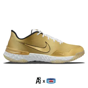 "Metallic Gold" Nike Alpha Huarache Elite 3 Turfs