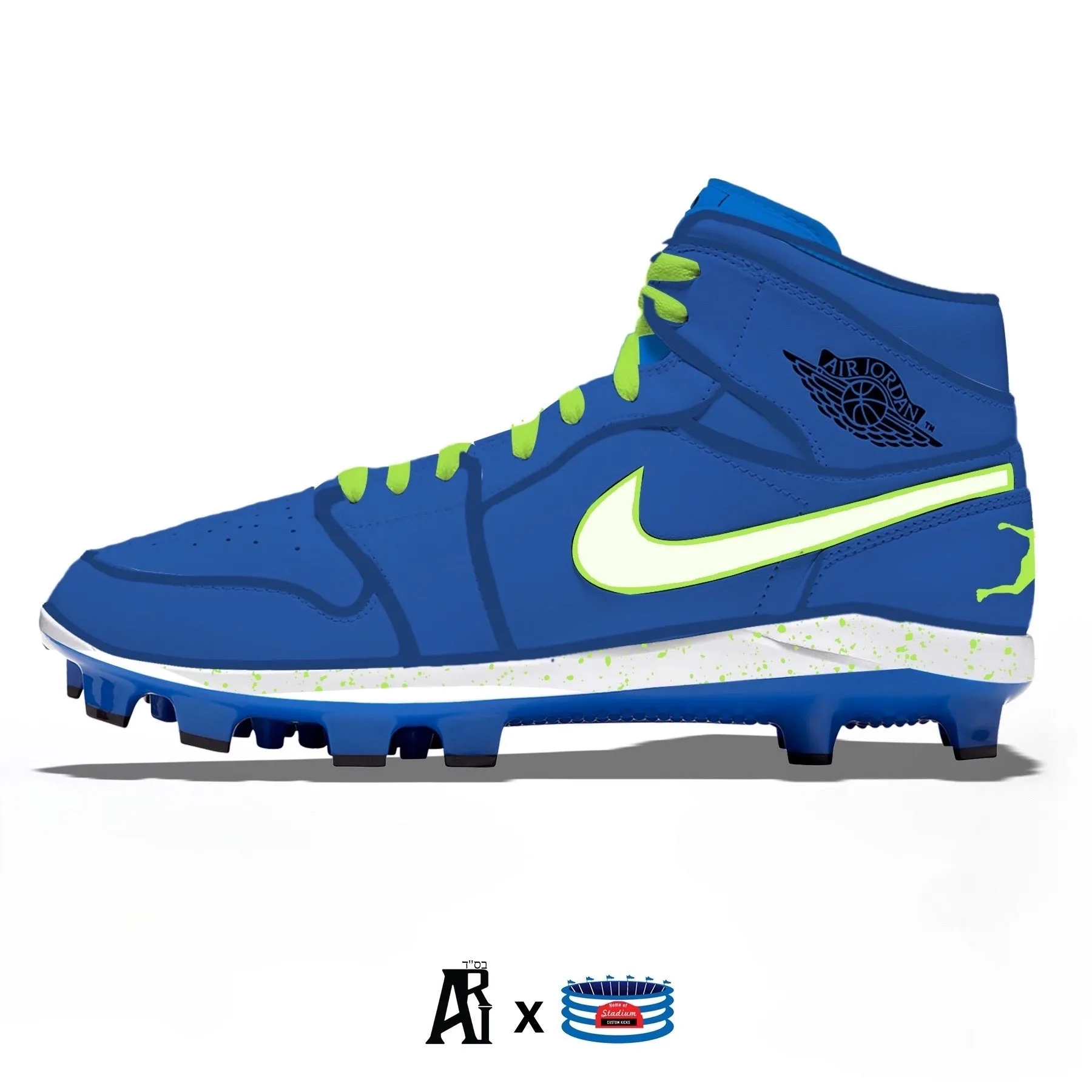 "Miggy Mist" Jordan 1 Retro Cleats