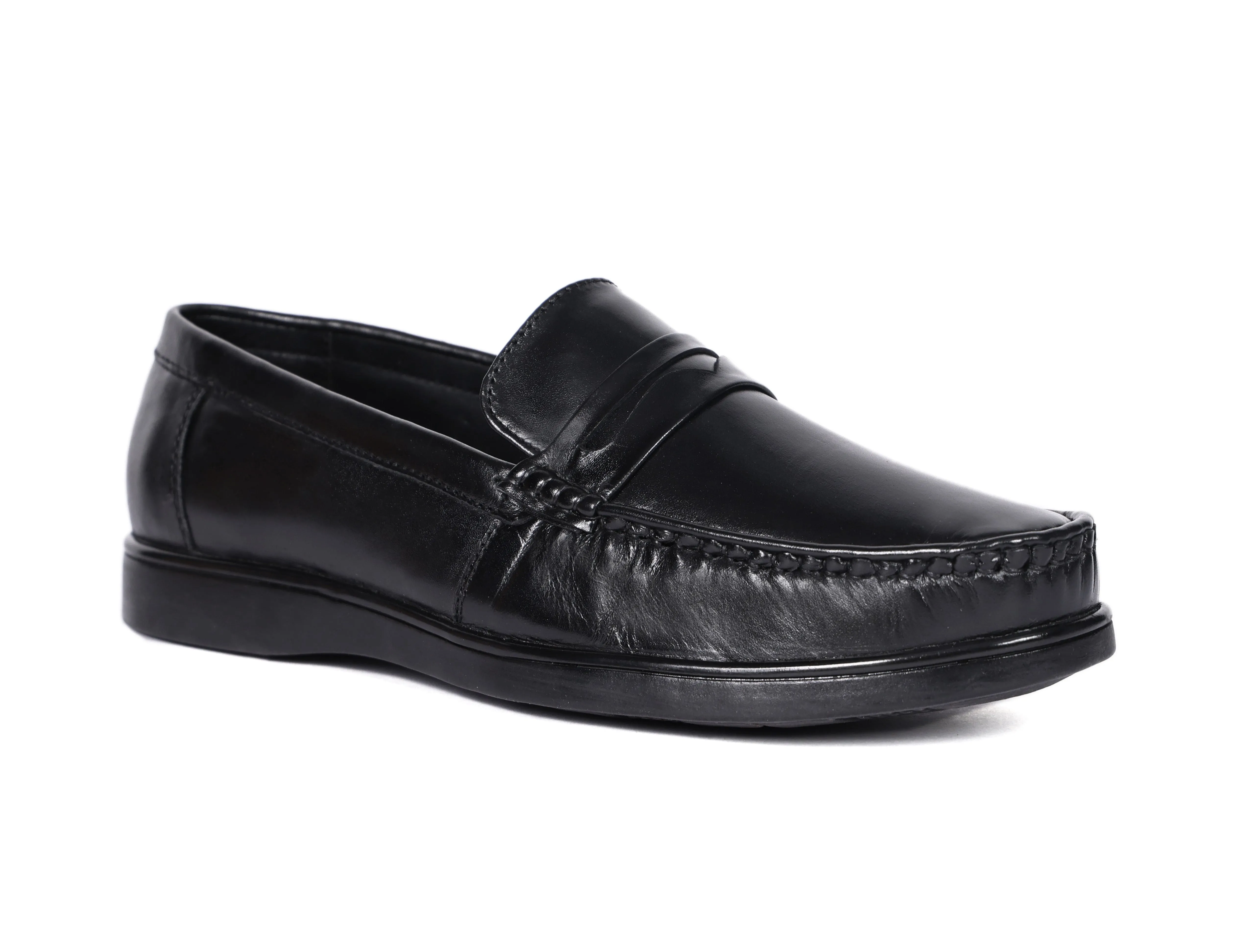 "Stride in Style: Black Casual Loafer Shoes" Art: LS-1104