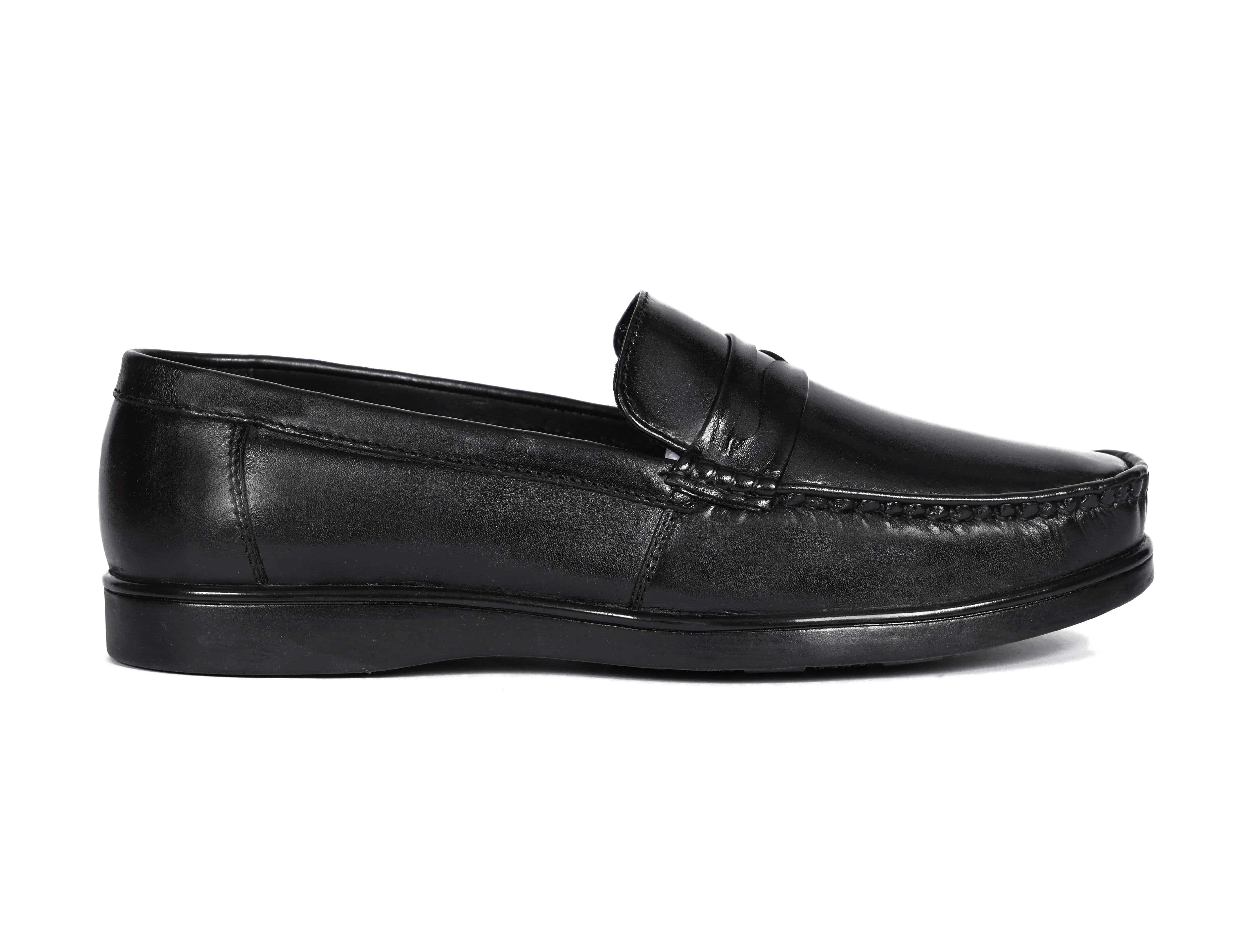 "Stride in Style: Black Casual Loafer Shoes" Art: LS-1104