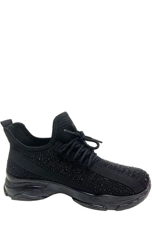 Rhinestone Low Top Sneakers