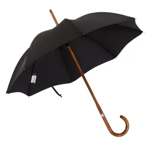 The London Ladies Umbrella - Crafted From A Single Piece Of Maple - Black