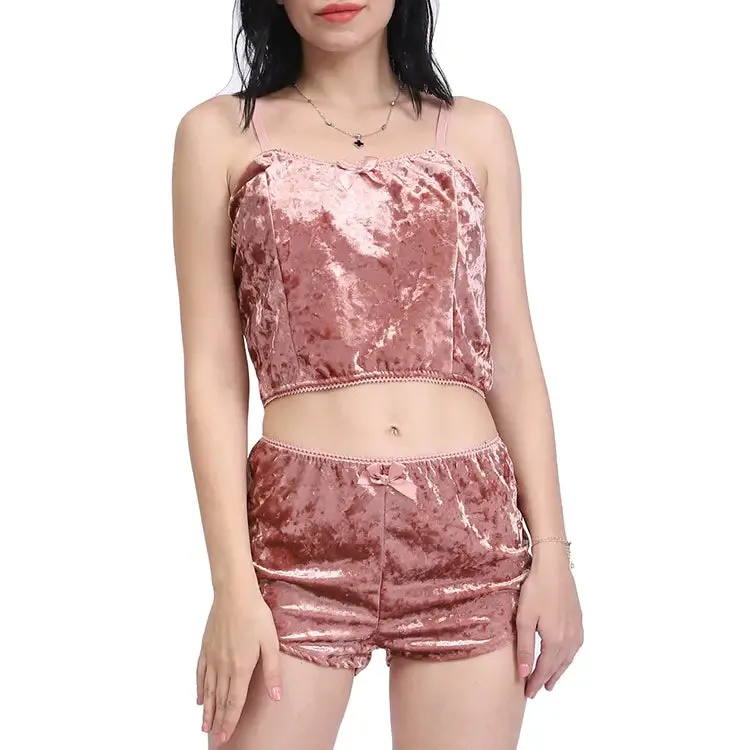 Velvet Shorts Set