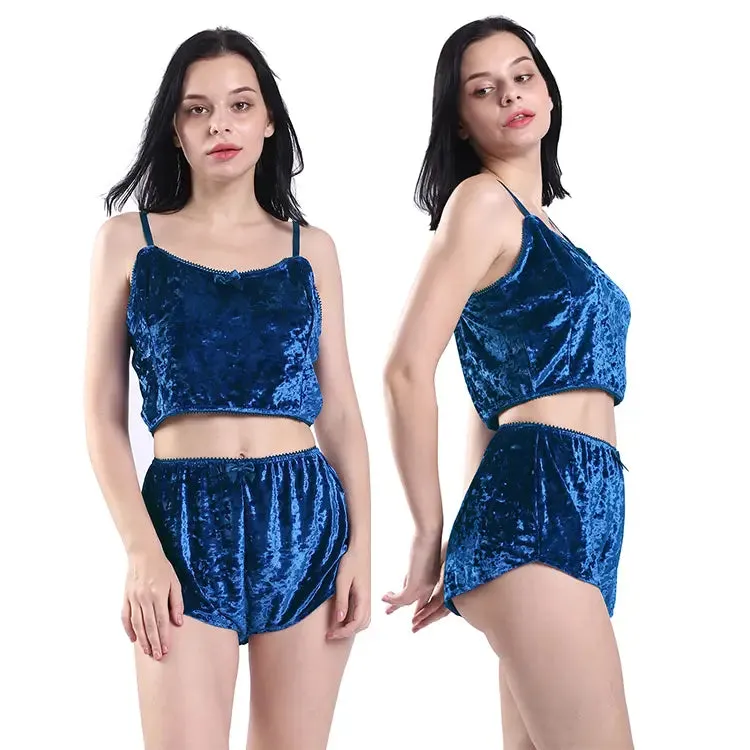 Velvet Shorts Set