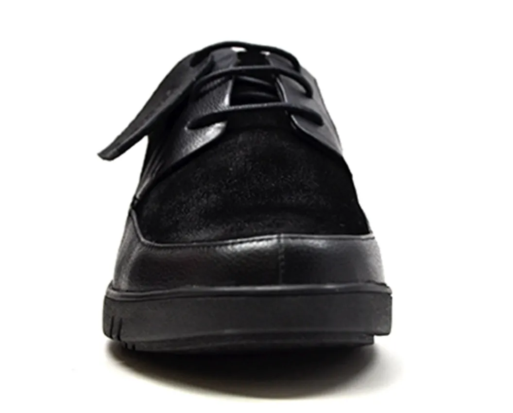 Westminster Leather & Suede Lace-up Shoe - Versatile and Elegant - Black Sole