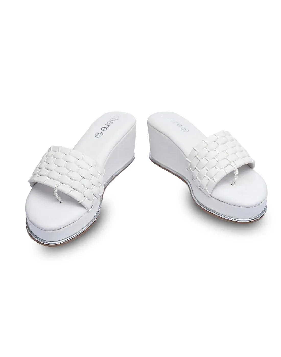 White Casual Wedges for Women