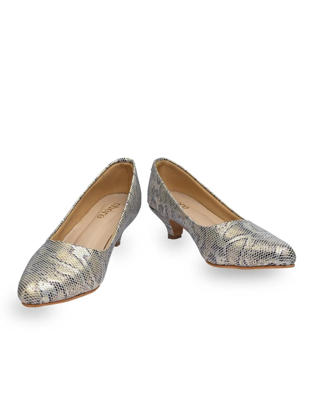 Women's Metallic Print Pumps