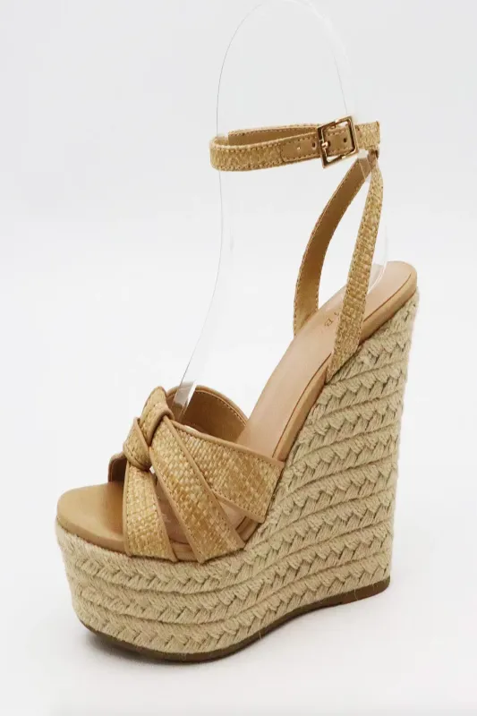 Woven Strap Knot Espadrilles