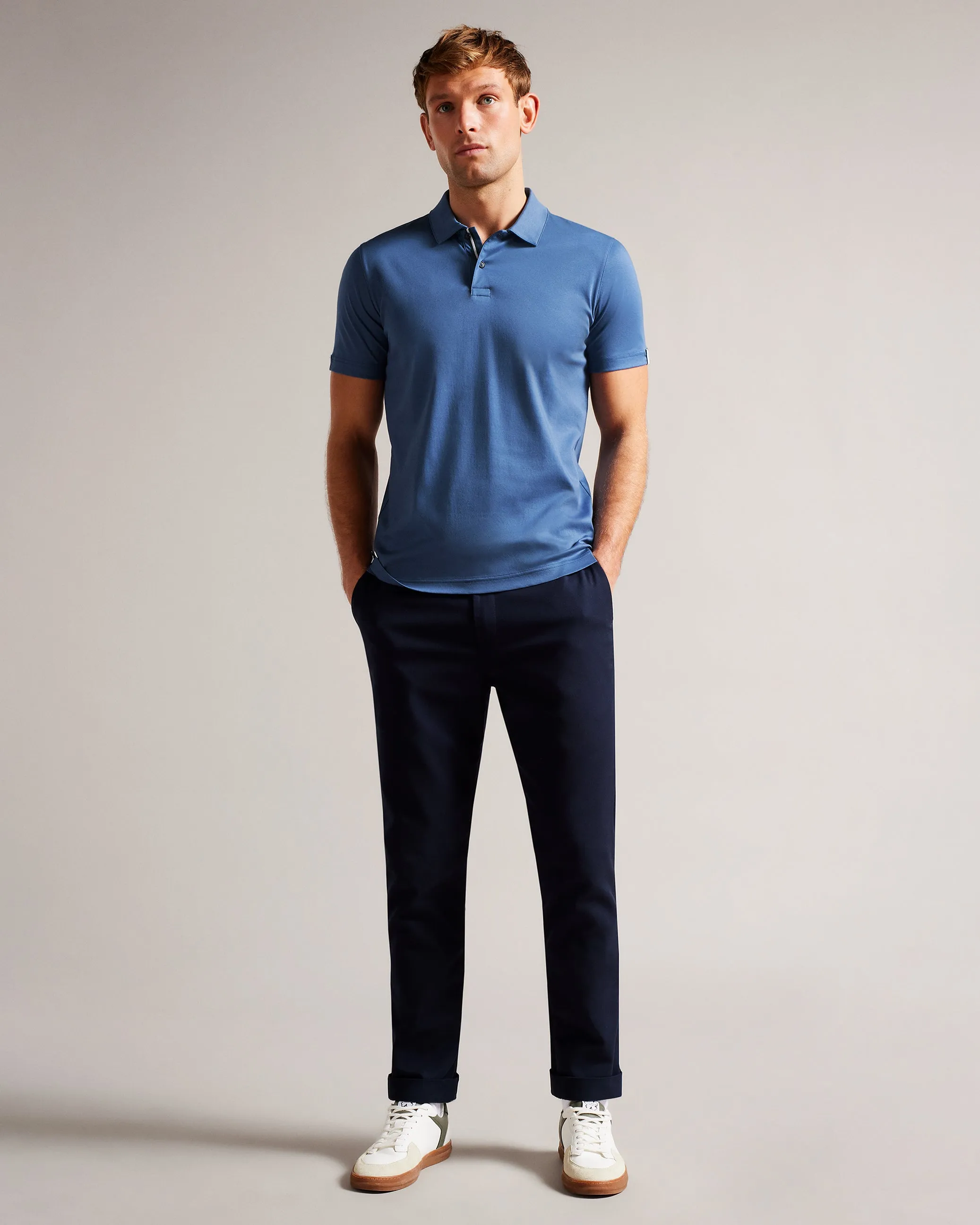 Zeiter Short Sleeve Slim Fit Polo Shirt Dk-Blue